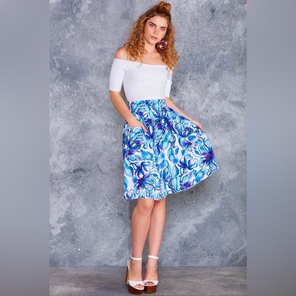 Blackmilk It’s A Trap Yoke midi skirt - small